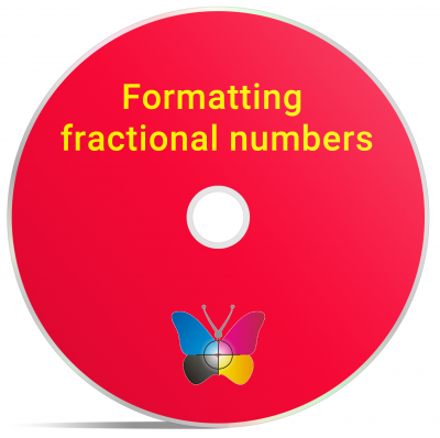Formatting fractional numbers