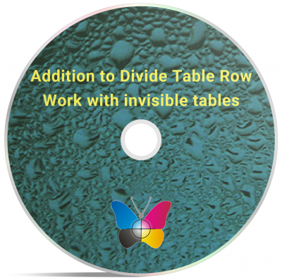 Addition to Divide Table Row