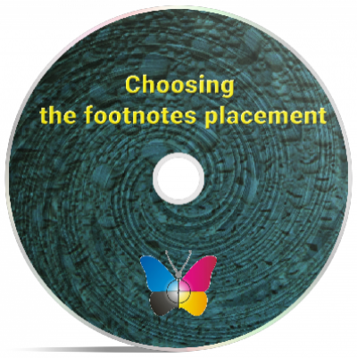 Choosing the footnotes placement
